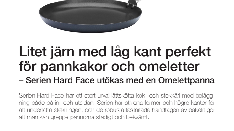 Hackman Hard Face utökar med omelettpanna