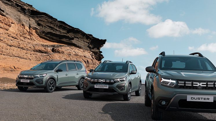 Dacia Duster, Dacia Sandero & Dacia Jogger marknadsförs och säljs i Sverige