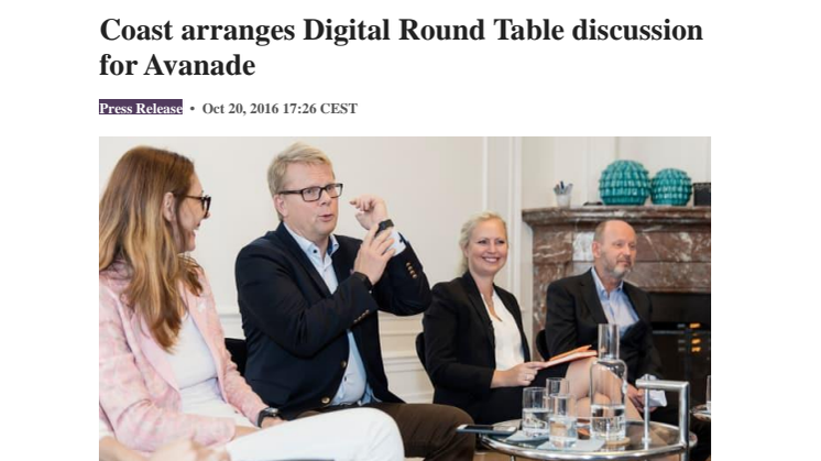 Coast arranges Digital Round Table discussion for Avanade