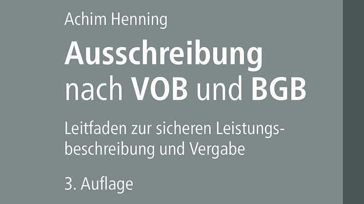 Ausschreibung nach VOB und BGB (2D/tif)