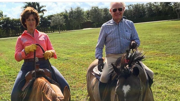 Antonia Ax:son Johnson och Jana Wannius i Wellington, FL