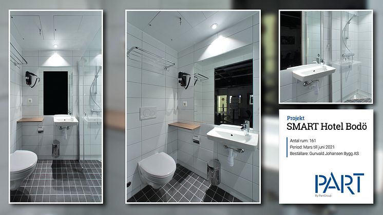 Referensrum SMART Hotel Bodö – 1 av 161 badrum