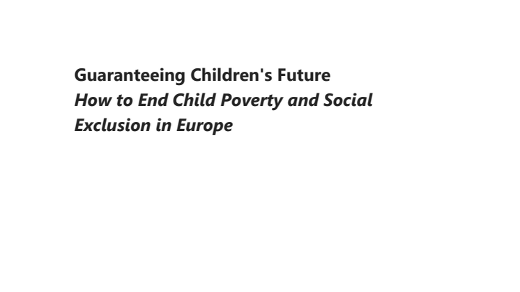 Guaranteeing Children's Future - rapport