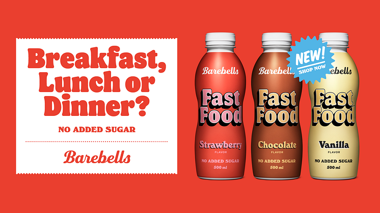 Barebells lancerer Fast Food – lækre drikkemåltider til on-the-go!