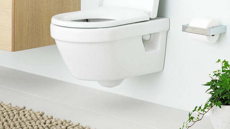 Hygienic Flush - vägghängd wc med öppen spolkant, miljö