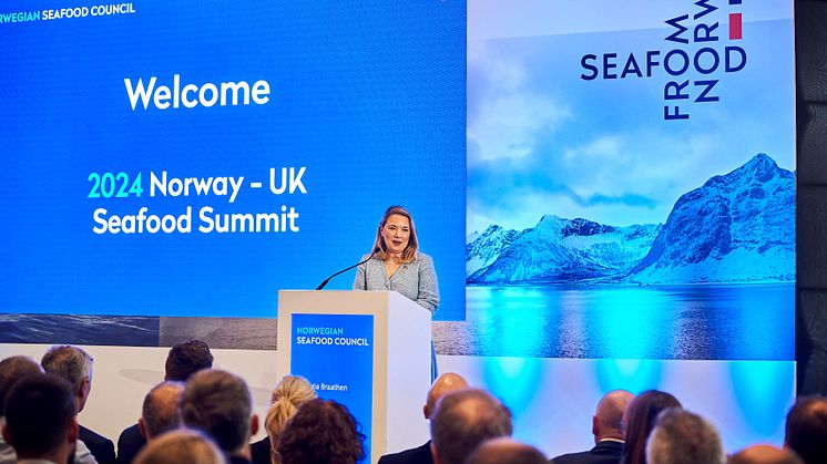 Victoria Braathen UK Director Norwegian Seafood Council welcomes delegates