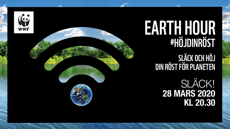 Earth hour 28 mars 2020 kl. 20:30