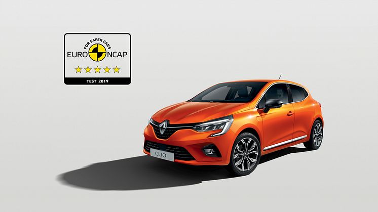 Nya Renault Clio - 5 stjärnor i EuroNCAP 2019