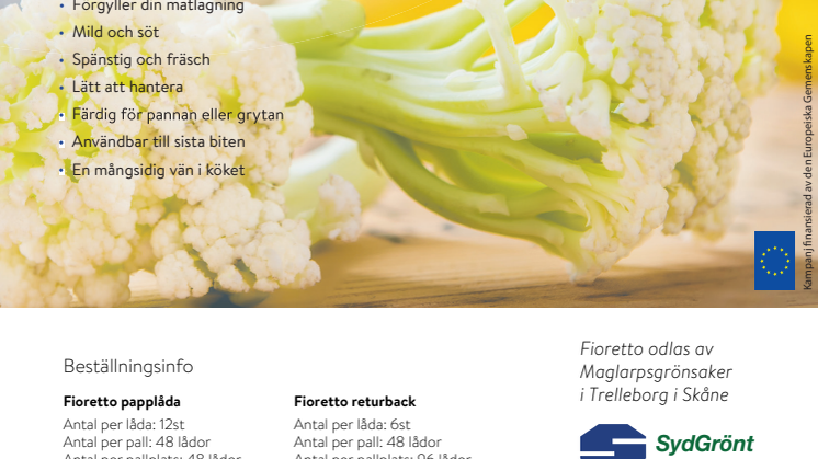 Fioretto - får din matlagning att blomstra, 2017-07-01
