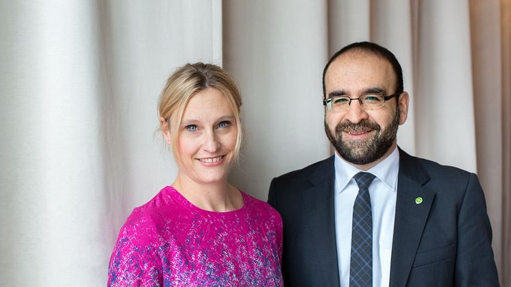 Emma Jonsteg och Mehmet Kaplan