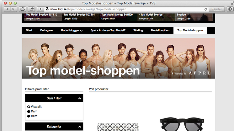 MTG och Top Model Sverige lanserar social e-handel via samarbete med svenska modetjänsten APPRL