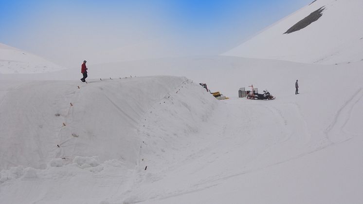 Bisheriges Schneedepot im Engetal