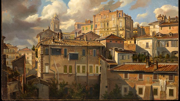 Eugen Napoleon Neureuther, View of Monte Pincio and the Palazzo Zuccari, Rome, 1837. Photo: Anna Danielsson/Nationalmuseum