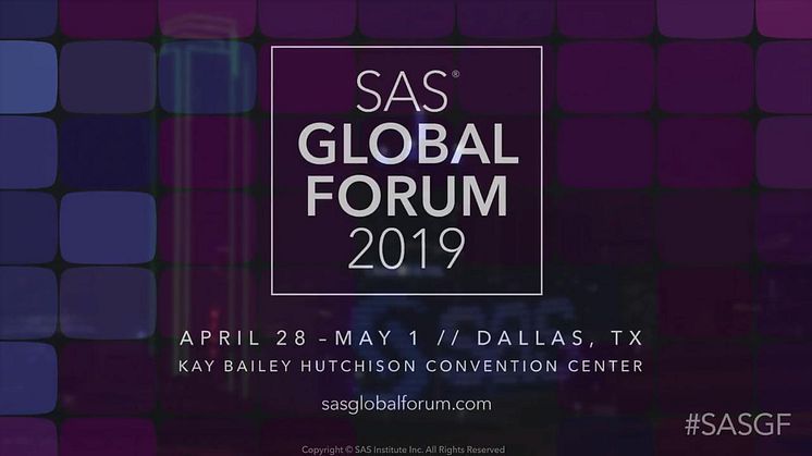  SAS Global Forum 2019 | SAS