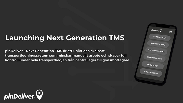 pinDeliver lanserar nästa generations TMS