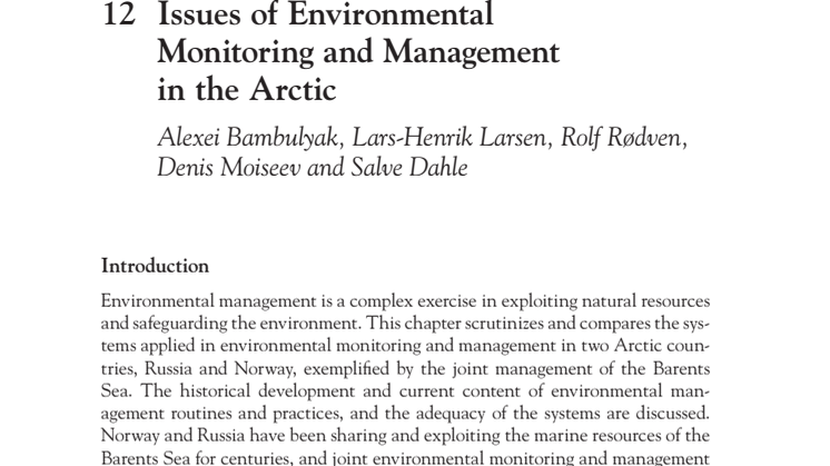 BOOK CHAPTER Issues of Environmental Monitoring and Management in the Arctic.pdf