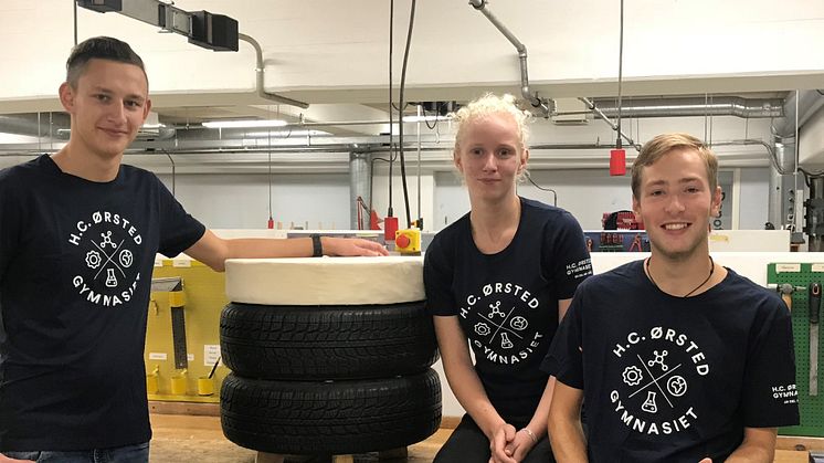 H.C. Ørsted Gymnasiets deltagerhold, Frederik Dyrup, Kristine Rigmor Agergaard Andersen og Mathias Larsen