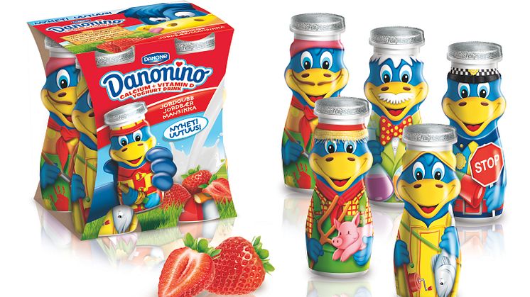 Danonino Drickyoghurt Dino Jordgubb