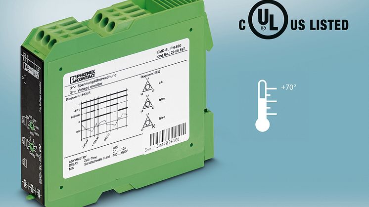 Faseovervågningsrelæer til områder med høje temperaturer