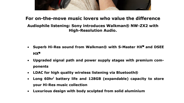 For on-the-move music lovers who value the difference