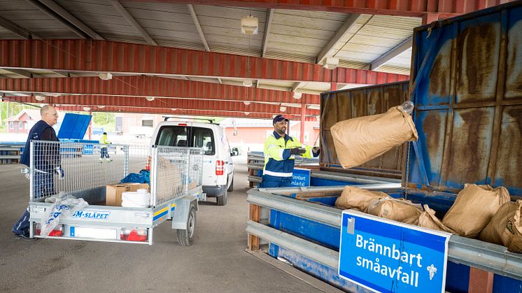 Cirka 600 personer besöker Mosseruds återvinningsanläggning varje dag. 