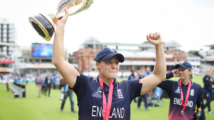 Katherine Brunt 2017 World Cup Final - Credit Tom Shaw-ECB Images