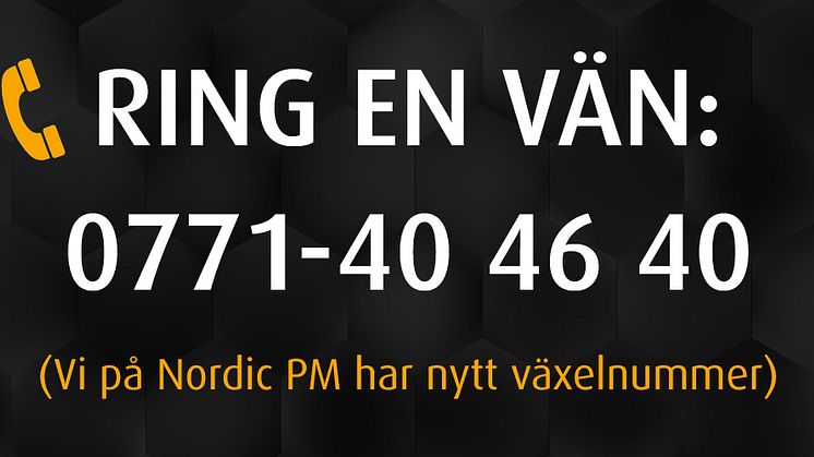 Nordic PM:s nya växelnummer: 0771-40 46 40