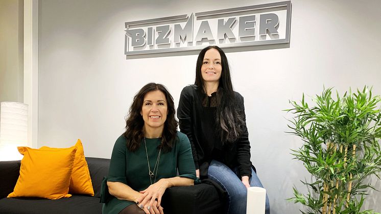 Eva Nyh Hederberg, vd och Helene Ivares, kommunikationschef på BizMaker