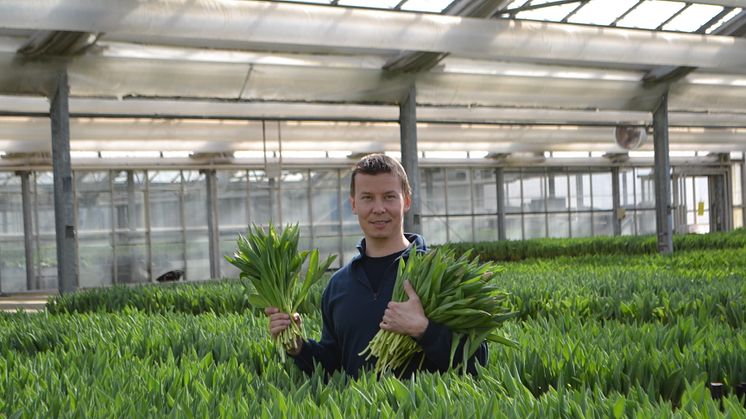 Jonas Andersson på Olles Blommor i Kristianstad ser ljust på säsongen. 