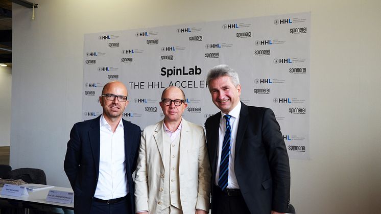 Initiatoren des "SpinLab": Tillmann Sauer-Morhard, Gerd Harry Lybke und Prof. Dr. Andreas Pinkwart