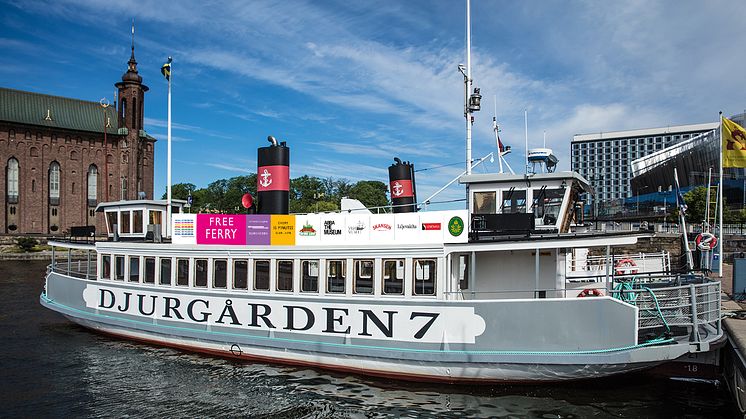 Pressinbjudan: Ny gratisfärja till Djurgården i sommar. Häng med på premiärturen den 28 juni!