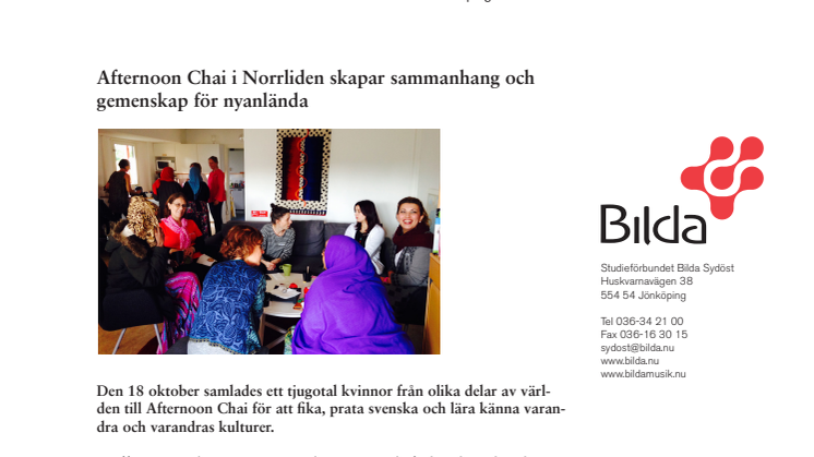 Afternoon Chai i Norrliden skapar sammanhang och gemenskap för nyanlända