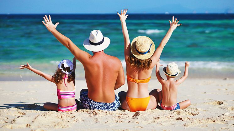 Glückliche Familie am Strand