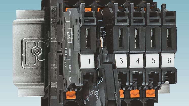 Current indicator lever-type disconnect terminal block with Push-in connection