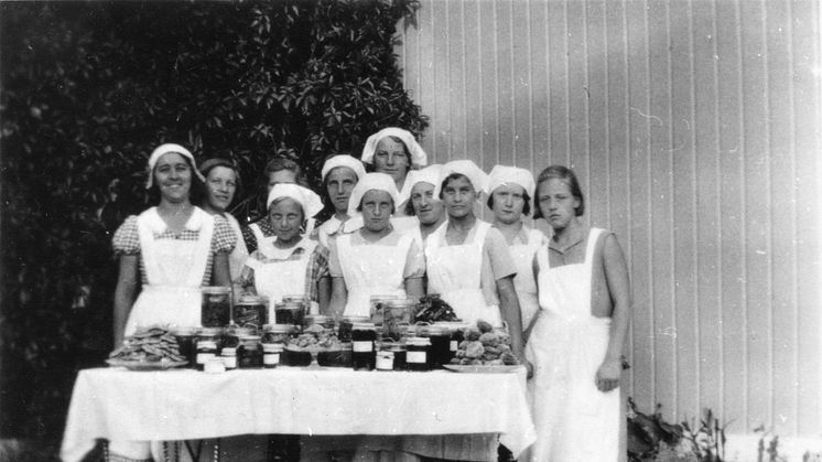 Konserverings- och matlagningskurs för elever år 1935