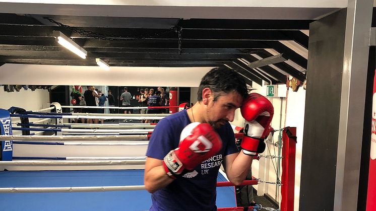 Seconds out: Brighton station's boxing beginner Dan Canales is ready to fight for cancer research
