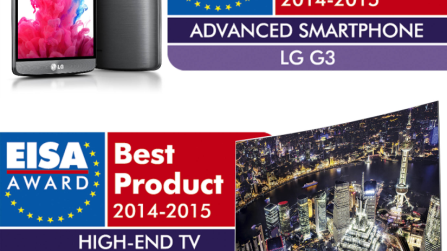 LG’s OLED-TV roses af EISA for tredje år i træk, og LG G3 udpeges til ”ADVANCED SMARTPHONE” 2014-2015
