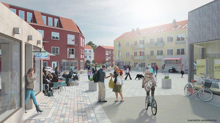 Visionsbild över det kommande torget