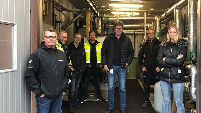 Från vänster: Carl-Johan Axén, Peter Lerge, Glenn Bergsten, David Svanström - Jönköping Energi, Michael Alm - Tekniska kontoret, Kenth Hagström - Jönköping Energi, Angelica Eriksson - Tekniska kontoret