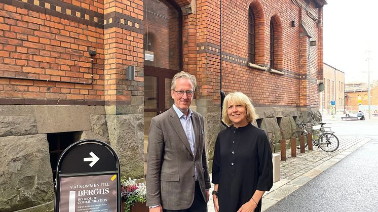 Camilla Wallander, VD Berghs och Christer Hammar, chef AcadeMedias vuxenutbildning