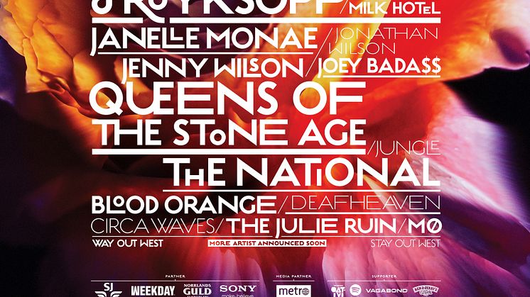 Nya toppnamn klara för Way Out West! Queens Of The Stone Age, Röyksopp & Robyn m.fl.