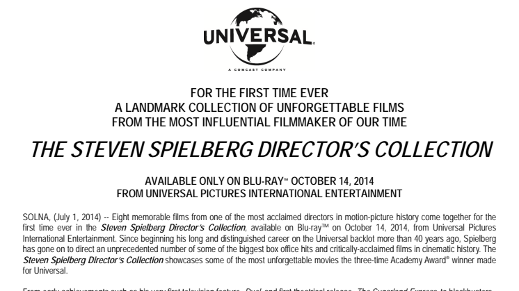 THE STEVEN SPIELBERG DIRECTOR’S COLLECTION