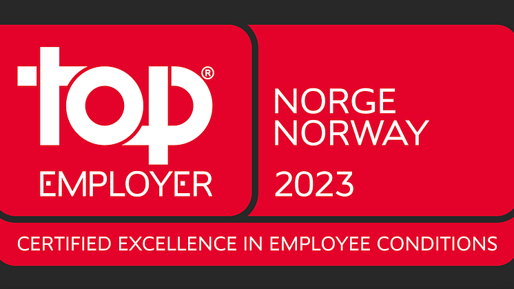 TCS mottar Top Employer-sertifisering i Norge for niende år på rad