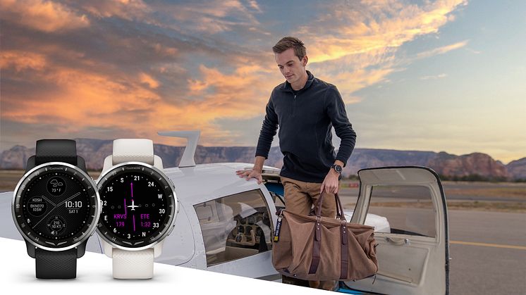 Naviger himlen og din dag med det nye D2 Air X10 aviator-smartwatch med GPS fra Garmin