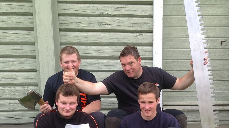 Her er landslaget i Timbersports