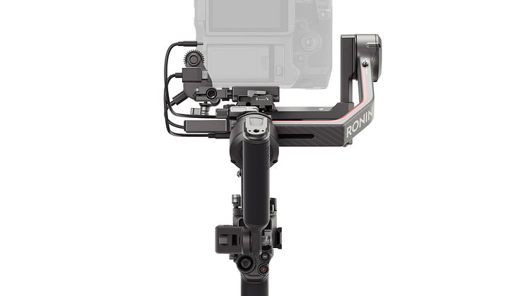 DJI RS 3 Pro - Complete setup - back view (opaque camera, no tripod)