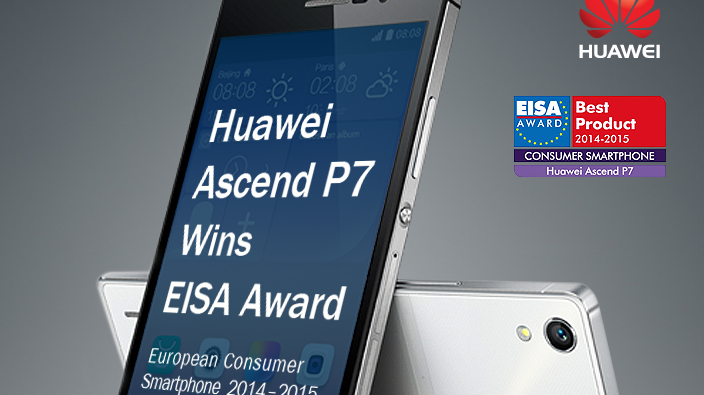 Huawei Ascend P7 utsedd till  'European Consumer Smartphone 2014–2015'