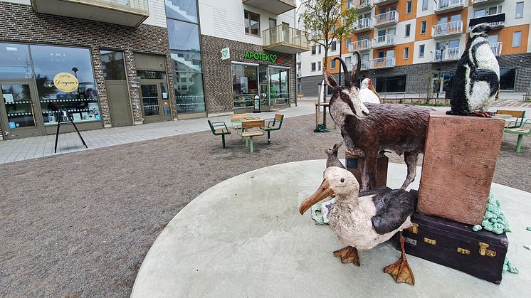 Konstverk som mötesplats på Mariastadens nya torg