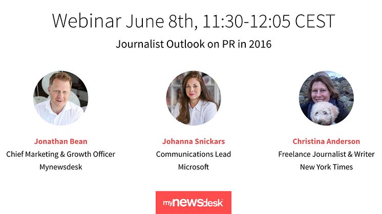 Webinar: Journalist Outlook on PR