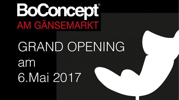 GRAND OPENING BoConcept am Gänsemarkt, Samstag, 06.05.2017, 10 bis 18 Uhr